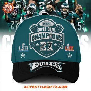 Philadelphia Eagles 2X Super Bowl Champions 2025 Hoodie