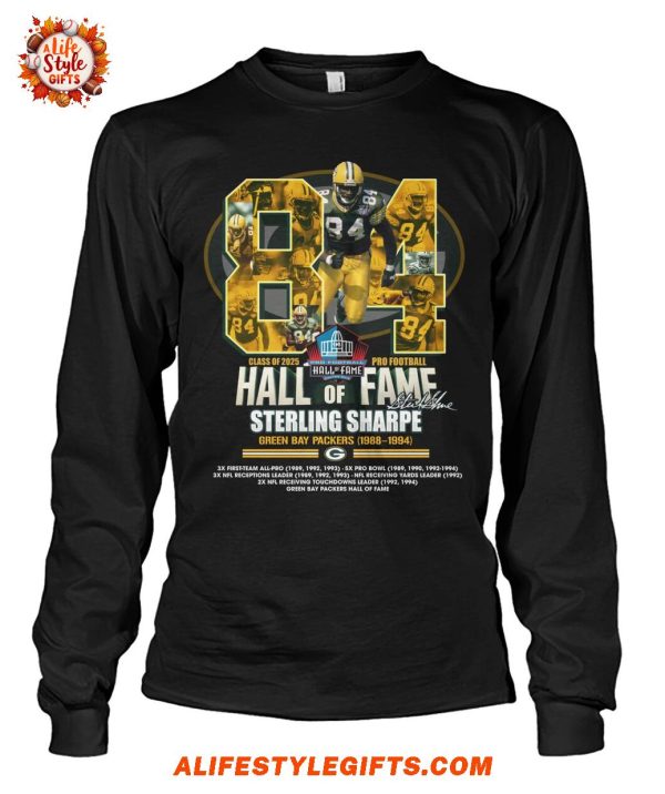 84 Hall Of Fame Sterling Sharpe Green Bay Packers T-Shirt