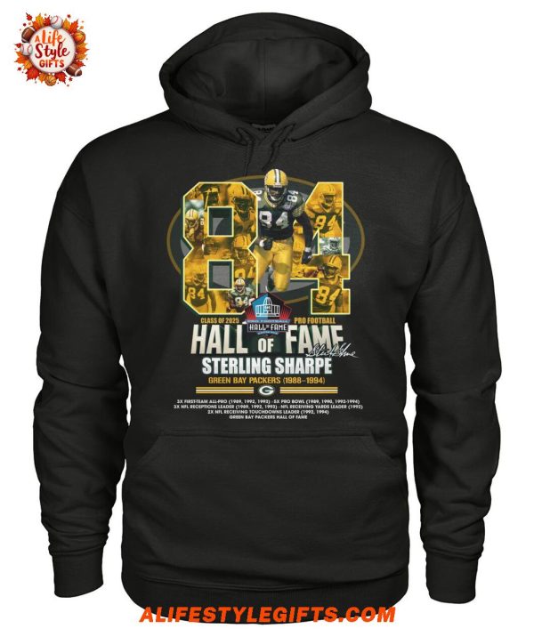 84 Hall Of Fame Sterling Sharpe Green Bay Packers T-Shirt