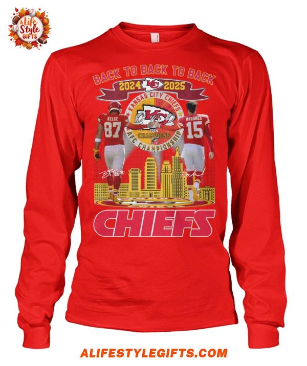 Back To Back To Back 2024 2025 Kansas City Chiefs 2D T-Shirt