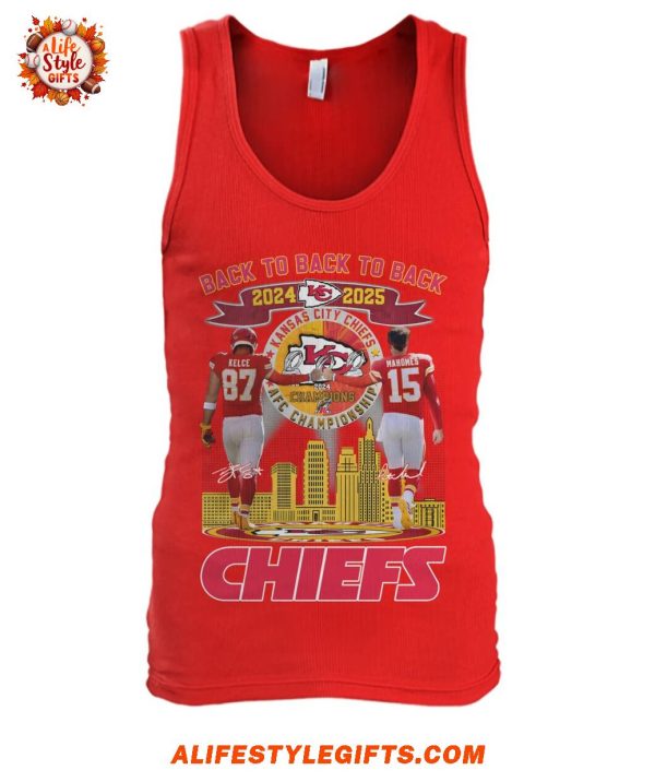 Back To Back To Back 2024 2025 Kansas City Chiefs 2D T-Shirt