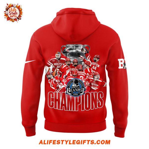 Boston University Men Ice Hockey Beanpot Champion 2025 Hoodie