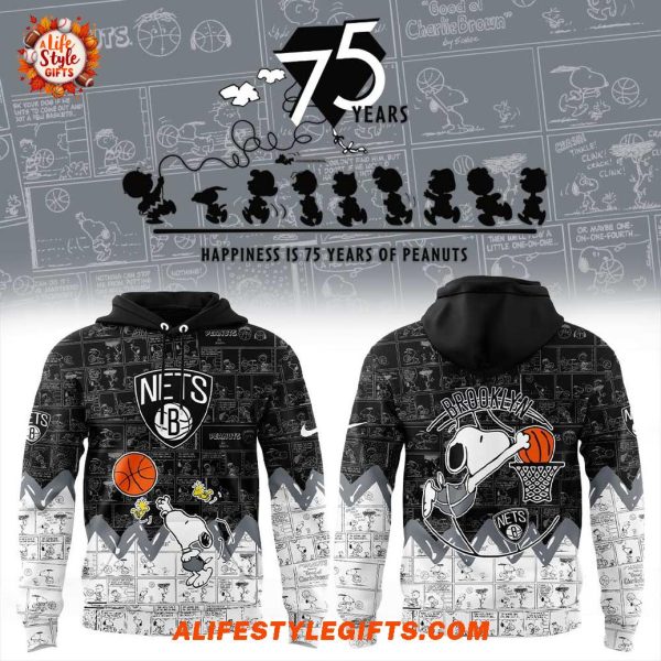 Brooklyn Nets Wizards x Peanuts 75th Anniversary Hoodie