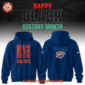 Built By Bkack History Elevated By Black Voices Thunder Okc For Fans Hoodie