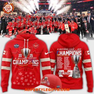 Canada Hockey 4 Nations Face-Off 2025 Champions White Hoodie