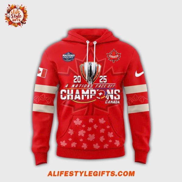 Canada Hockey 4 Nations Face-Off 2025 Champions For Fans Hoodie