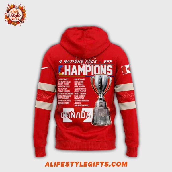 Canada Hockey 4 Nations Face-Off 2025 Champions For Fans Hoodie