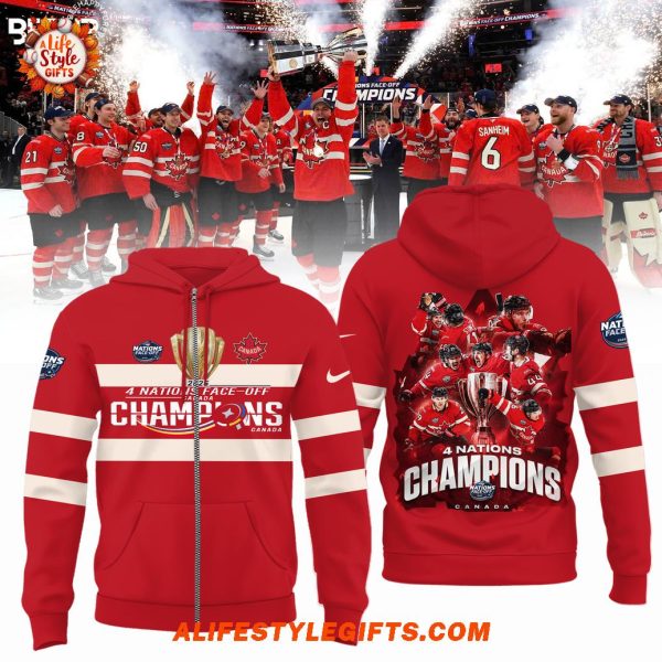 Canada Hockey 4 Nations Face-Off 2025 Champions Premium Edition Hoodie