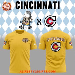 Cincinnati Cyclones Zinzinnati Steins Yellow Limited T-Shirt