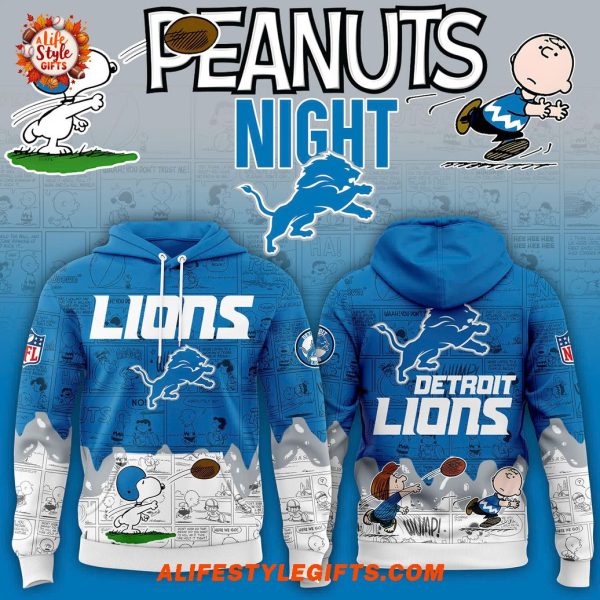 Detroit Lions 75th Anniversary Of Peanuts Limited Hoodie