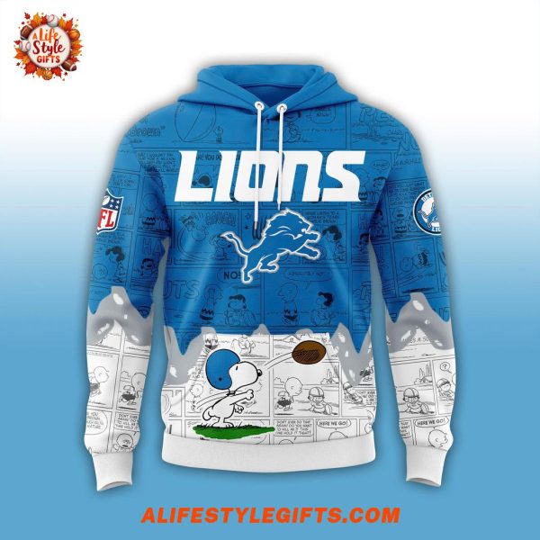 Detroit Lions 75th Anniversary Of Peanuts Limited Hoodie