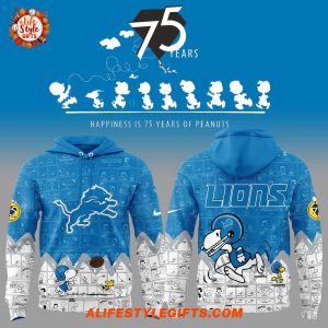 Detroit Lions 75th Anniversary Of Peanuts Limited Hoodie