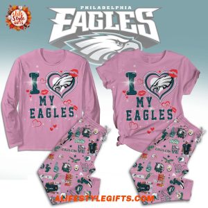 I Love Eagles Fly Eagles My Heart Pajamas Set