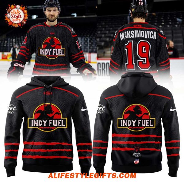 Indy Fuel Hockey Tonight’s Jurassic Drip 2025 Hoodie