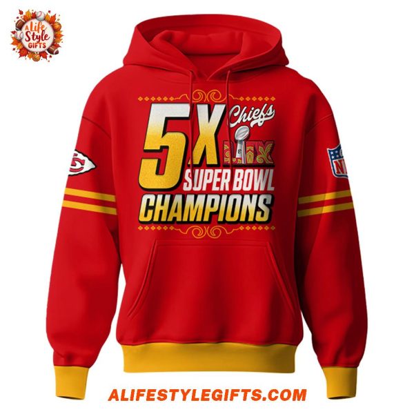 Kansas City Chiefs Back to Back LIX to Back Super Bowl Champions 2025 Hoodie