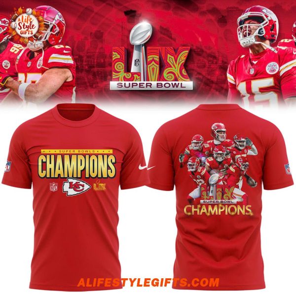 Kansas City Chiefs x 2025 Super Bowl Champions For Fans T-Shirt