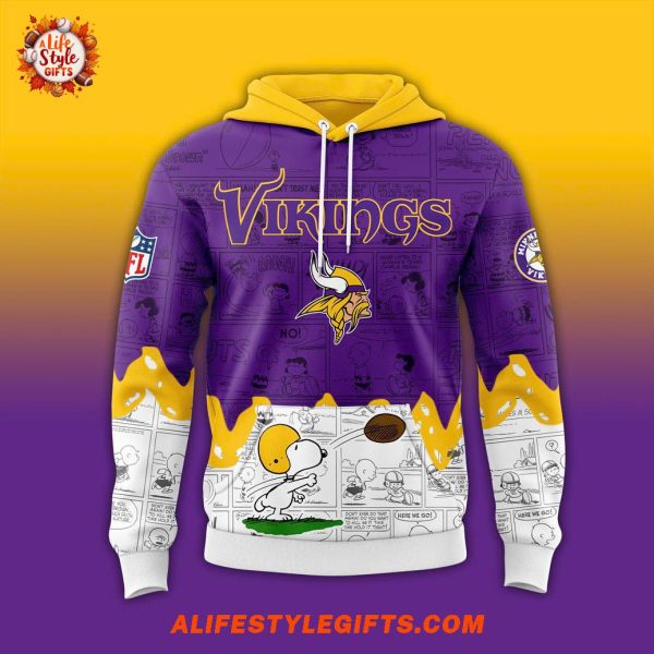 Minnesota Vikings 75th Anniversary of Peanuts For Fans Hoodie