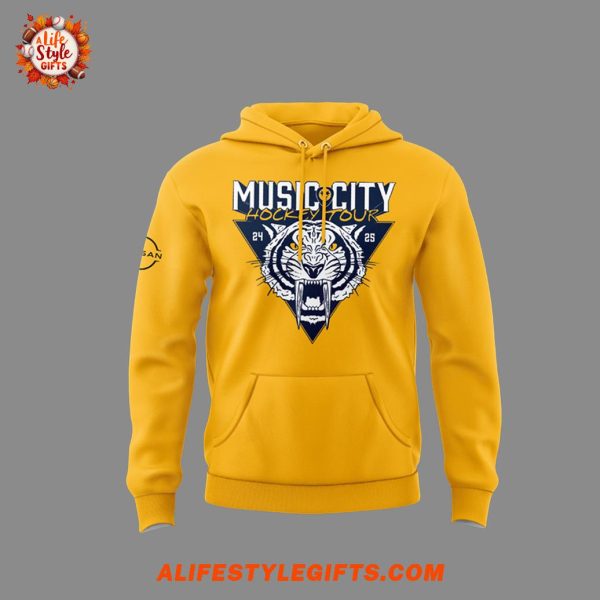 Music City Tour Hockey Tour 24-25 Playing All The Smash Hits Yellow Hoodie