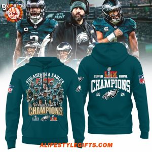 Philadelphia Eagles Super Bowl 2024 LIX Champions Fly Eagles 2D T-Shirt