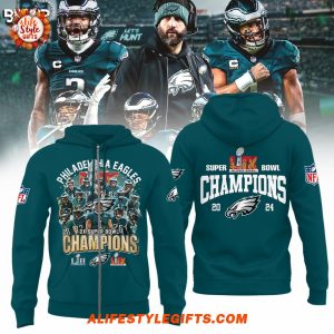 Philadelphia Eagles 2X Super Bowl Champions 2025 Hoodie