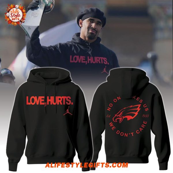 Philadelphia Eagles NFL x Love Hurts 2025 For Fans Hoodie