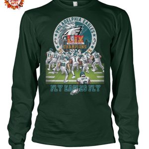 Philadelphia Eagles Super Bowl 2024 LIX Champions Fly Eagles 2D T-Shirt