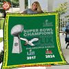 Kansas City Chiefs Super Bowl Champions 2025 Fleece Blanket