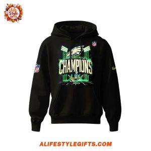 Philadelphia Eagles Super Bowl LIX Champions 2025 Black Hoodie