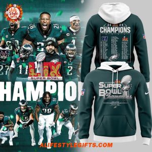 Philadelphia Eagles Victory 2025 Super Bowl LIX Champions Limited Hoodie