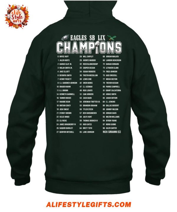 Philadelphia Eagles World Champions 40-22 2 Side T-Shirt