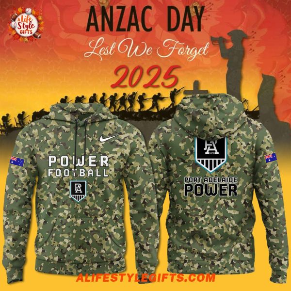 Port Adelaide Power ANZAC Day 2025 Hoodie