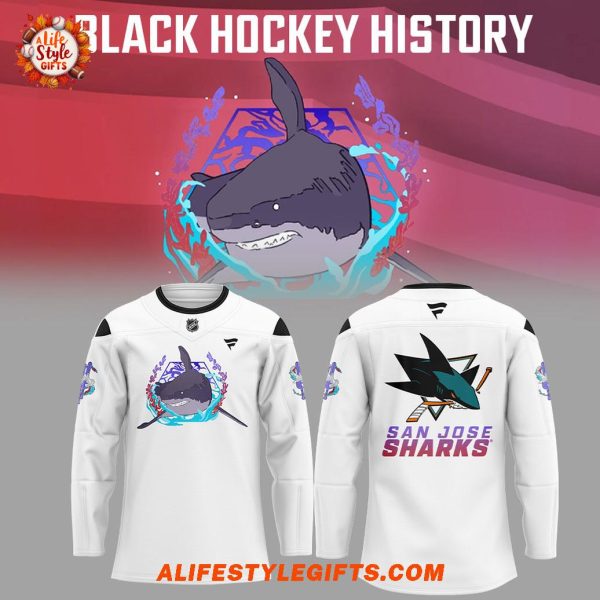 San Jose Sharks Black Hockey History Hockey Jersey