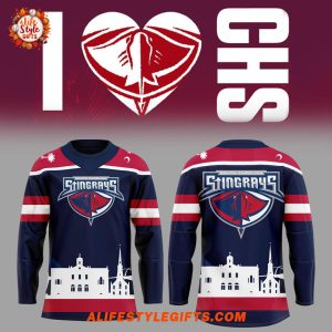 South Carolina Stingrays I Love CHS For Fans Hockey Jersey