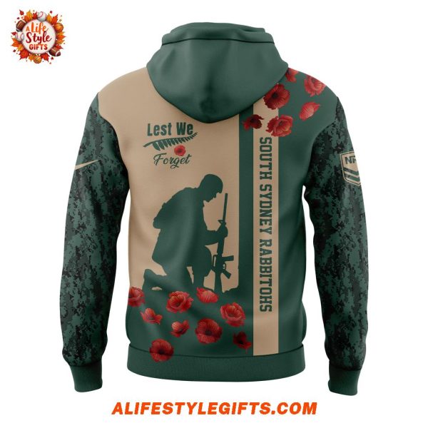 South Sydney Rabbitohs We Will Remember Anzac Day Hoodie