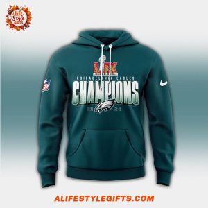 Super Bowl LIX Champions 2025 Victory Philadelphia Eagles Hoodie