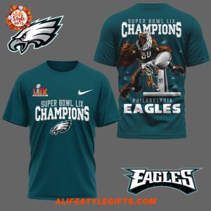 Super Bowl LIX Champions 2025 Winner Philadelphia Eagles T-Shirt