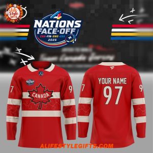 Team Canada 4 Nations Face Off Can Fin Swe USA 2025 Hockey Jersey