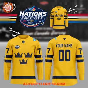 Team Sweden 4 Nations Face Off 2025 Limited Hockey Jersey