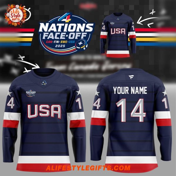 Team USA 4 Nations Face Off 2025 For Fans Premium Hockey Jersey