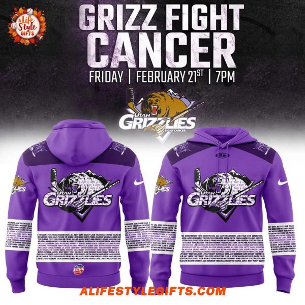 Utah Grizzlies Fight Cancer New 2025 Limited Hoodie