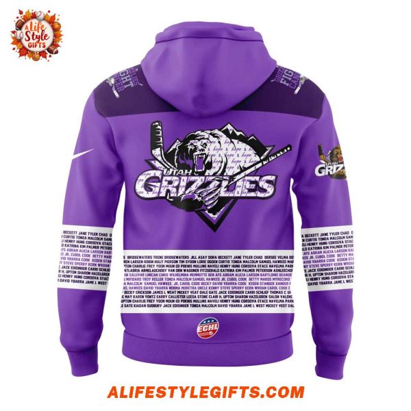 Utah Grizzlies Fight Cancer New 2025 Limited Hoodie