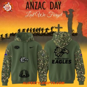 West Coast Eagles AFL x Anzac Day 2025 Hoodie