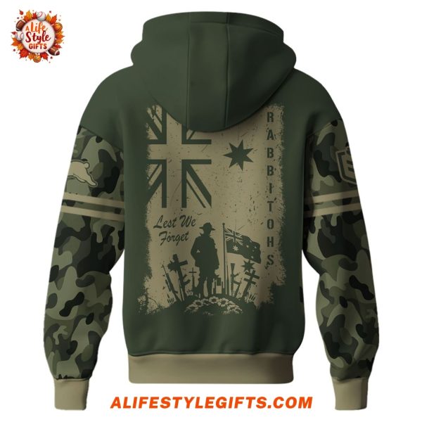 South Sydney Rabbitohs NRL x Anzac Day 2025 Limited Hoodie