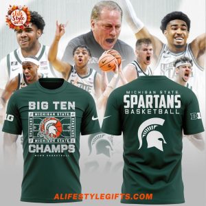 Spartans Basketball Champion Big Ten 2025 Hoodie