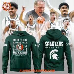 Spartans Basketball Champion Big Ten 2025 Hoodie