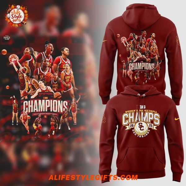 USC Women Basketball Big Ten Regular Season Champs 2025 Hoodie