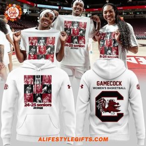 Love Gamecocks Women Basketball New Edition White Hoodie