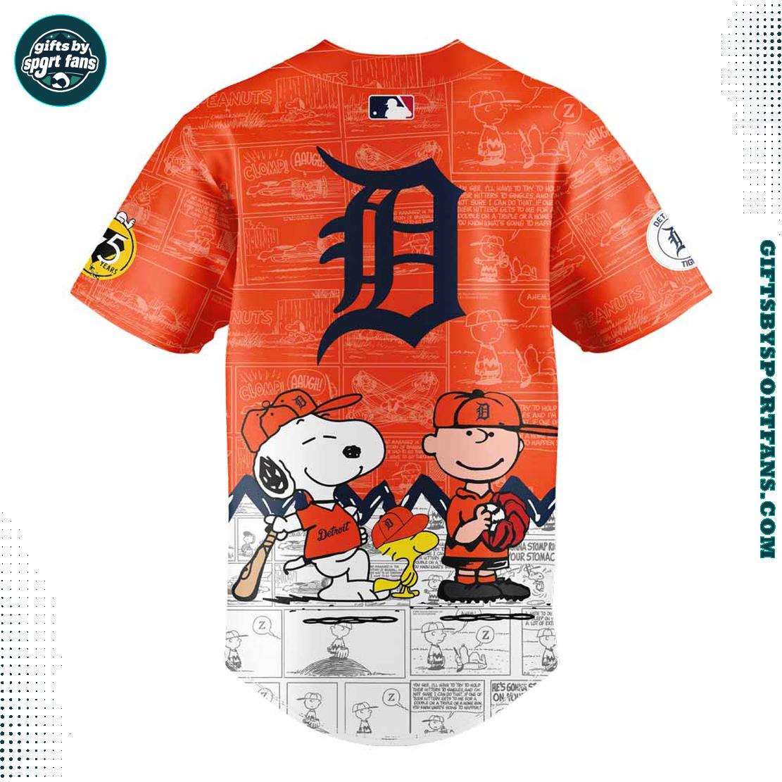 Detroit Tigers x Peanuts 2025 For Fans Baseball Jersey Detroit Tigers x Peanuts 2025 For Fans Baseball Jersey