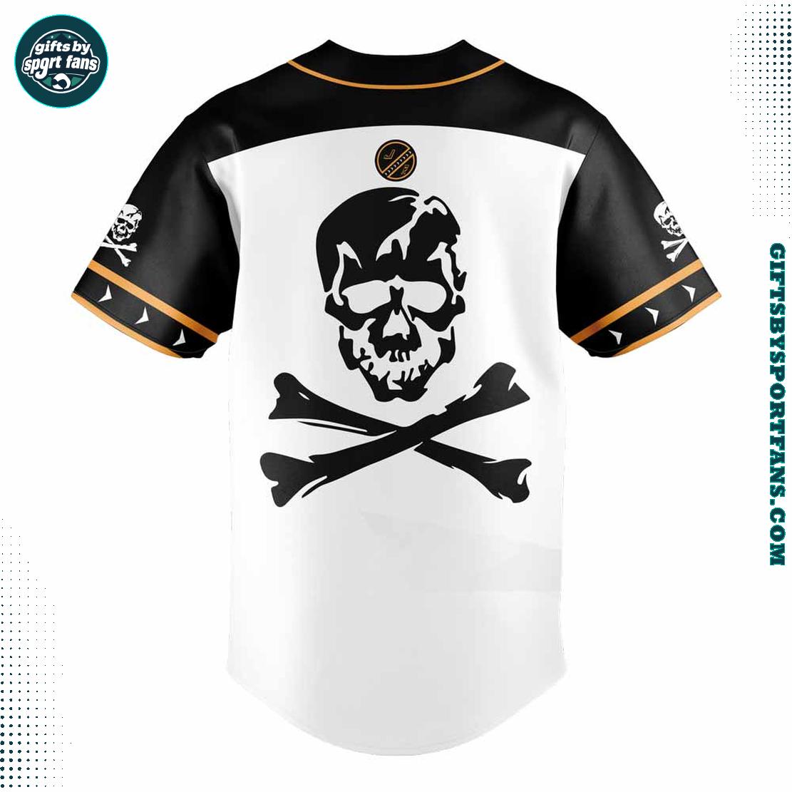 Navy Baseball Fear The Bones Uniform 2025 Baseball Jersey Navy Baseball Fear The Bones Uniform 2025 Baseball Jersey